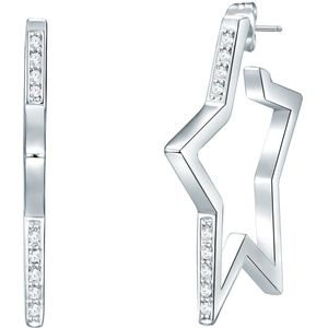 Lulu & Jane - Ohrstecker Stern Metall-Legierung verziert mit Kristallen von Swarovski® in Silber Ohrringe 1 ct Damen (39.99 € / 1 ct)