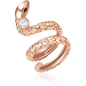 Motief Ring - Roségoud - Slang - Dames - Met Swarovski Kristallen