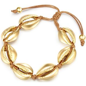 Lulu & Jane - Armband Muschel Metall-Legierung in Gelbgold Armbänder & Armreife 1 ct Damen (39.99 € / 1 ct)