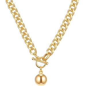 Gourmet Ketting - Geelgoud - Dames - 14 Karaat Verguld - 52 cm