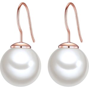 Lulu & Jane - Perlen-Ohrhänger Metall-Legierung Muschelkernperle in Roségold Ohrringe 1 ct Damen (29.99 € / 1 ct)
