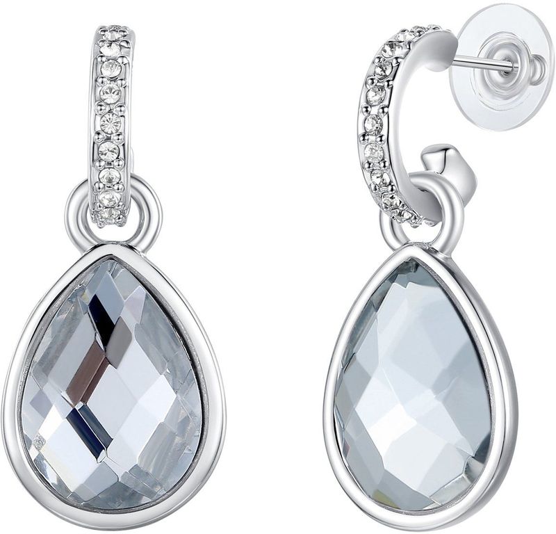 Lulu & Jane - Ohrhänger Metall-Legierung verziert mit Kristallen von Swarovski® in Silber Ohrringe 1 ct Damen (29.99 € / 1 ct)