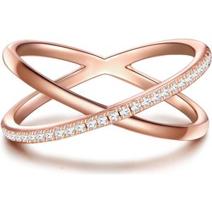 Glanzstücke München - Ring Sterling Silber Zirkonia in Roségold Ringe 1 ct Damen (74.99 € / 1 ct)