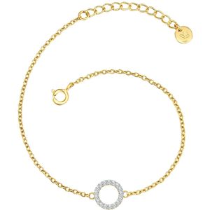 Glanzstücke München - Armband Buchstabe R Sterling Silber Zirkonia in Gelbgold Armbänder & Armreife 1 ct Damen (59.49 € / 1 ct)