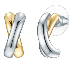 Lulu & Jane - Ohrstecker Metall-Legierung in Silber/Gelbgold Ohrringe 1 ct Damen (23.99 € / 1 ct)