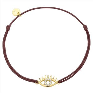 Glanzstücke München - Armband Allsehendes Auge aus Sterling Silber in Gelbgold mit Zirkonia Armbänder & Armreife 1 ct Damen (38.24 € / 1 ct)