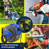 MASKO Kabelhaspel - 3-Voudige Aansluiting - Robuuste Wandmontage - Zwart