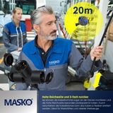 MASKO® Automatik Kabeltrommel Verlängerungskabel mit 3-Fach Anschluss 180° drehbar 1,5m Zuleitung Wandhalterung Werkstatt Kabelaufroller Automatisch Stromtrommel Schlauchaufroller Inkl. Handschuhe