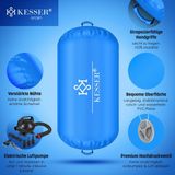 KESSER - Airtrack Turnmat - Opblaasbare Gymnastiek Rol - Blauw - PVC - Inclusief Elektrische Luchtpomp