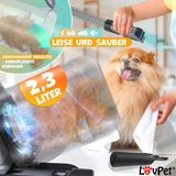 Lovpet - Hundeschermaschine mit Staubsauger Leise Schermaschine mit akku Haustierpflegeset mit Zubehör für Hund & Katze Tierhaarschneidemaschine