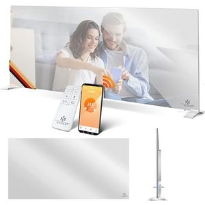 KESSER® Infrarotheizung Spiegelheizung Energiesparend 2in1 Standgerät & Wandmontage Elektroheizung mit Erkennung Offener Fenster + Fernbedienung & App-Steuerung Thermostat Infrarot Heizpaneel