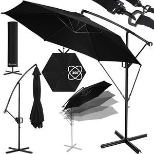 KESSER® Zweefparasol met voet - Parasol 360° Draaibaar Incl. Beschermhoes Tuinparasol -