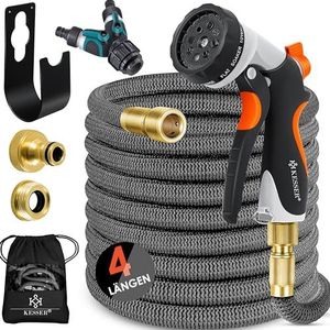 KESSER® Premium flexibele tuinslang 15 meter | verlengd wandhouder | flexibele waterslang