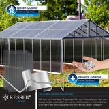 KESSER Gewächshaus, 14x Polycarbonat Hohlkammerstegplatten 4mm 10,25 / 14,7 m² Doppel