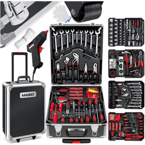 MASKO® gereedschapskoffer, 969-delige set | Gereedschapsset in aluminium koffer |