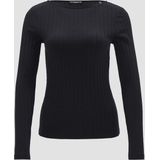 Opus - Geribd T-shirt - Ecru - Katoen