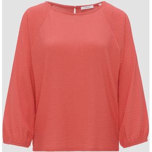 Koraalroze truitje met structuur