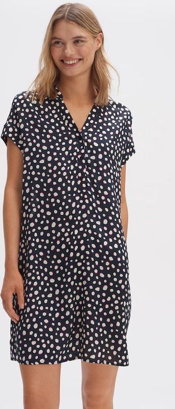 Opus Wularo Dot - Blauwe Jurk