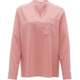 Opus - Blouse - Lichtroze - V-hals - Lange Mouwen
