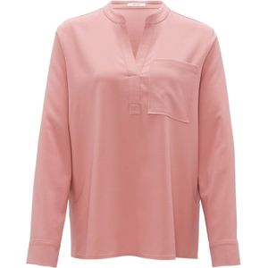 Opus - Blouse - Lichtroze - V-hals - Lange Mouwen