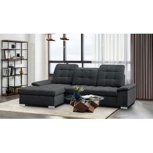 WERK2 Ecksofa Carmen, Sofa, Eckcouch mit Schlaffunktion, Bettkasten und Sitztiefenverstellung