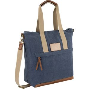 camel active Shopper Bag met verstelbare schouderriemen - Maat womenswear-L - Blouw
