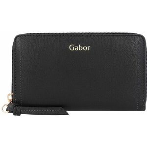 Gabor Dames Maja ritssluiting portemonnee, zwart, één maat, zwart, One Size
