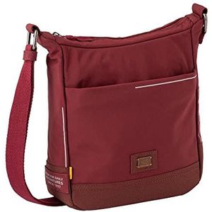 camel active Bags City Schoudertas voor heren, crossbody bag, middelgroot, rood, dark red, Medium