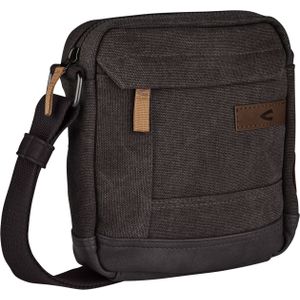 camel active Umhängetasche "Air", Canvas Modell aus weichem Lederimitat abgerundet mit Applikationen