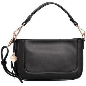 Gabor bags Francis schoudertas voor dames, zwart, zwart, Small