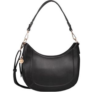 Gabor bags Francis schoudertas voor dames, zwart, zwart, Medium