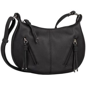 TOM TAILOR Caia Cross Bag S Schoudertas voor dames, zwart, 25x9,5x21, Hobo