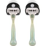 kwmobile 2x zuignaphouder voor scheermes - Geschikt voor glas en tegels - Houder met zuignap in zwart