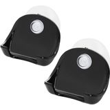 kwmobile 2x zuignaphouder voor scheermes - Geschikt voor glas en tegels - Houder met zuignap in zwart