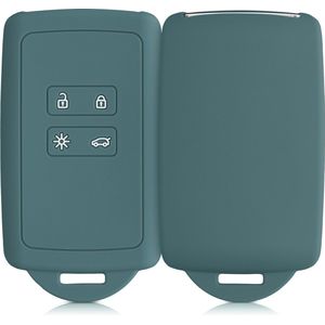 kwmobile autosleutelhoes geschikt voor Renault 4-knops Smartkey autosleutel (alleen Keyless Go) - Siliconenhoes in Arctische nacht - Sleutelcover