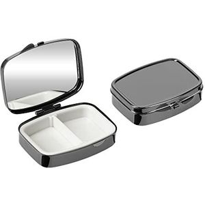 Pillendoosje - Roestvrij Staal - Discreet - 2 Vakken