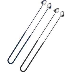 kwmobile - Oordopjes Koord - Geschikt voor Samsung Galaxy Buds2 Pro - Zwart / Donkerblauw