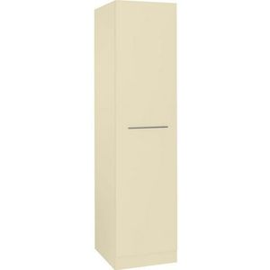 Vitrinekast - Front en Romp Magnolia - Grepen Roestvrij Staalkleur - Planken Wit