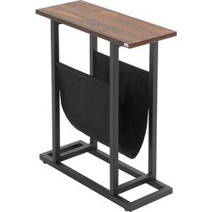 HOMCOM - Bijzettafel - met stoffen zak - Robuuste stalen poten
