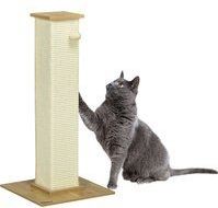 Kratzbaum, 80 cm, Kratzpsäule aus Sisalseil, Kratzstamm für Katzen, Eiche