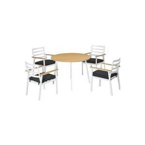 Outsunny 5-delige Tuinmeubelset inclusief 1 tafel, 4 stoelen, bistroset