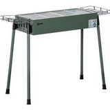 Outsunny Campinggrill Holzkohlegrill mit Grillrost, Rostfreier Stahl & verzinktem Metall, Seitenkörbe, dunkelgrün für Outdoor BBQ  Aosom.de