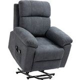 HOMCOM massagestoel - met sta-op functie - 8 vibratiemotoren - grijs