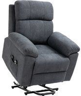 HOMCOM massagestoel - met sta-op functie - 8 vibratiemotoren - grijs