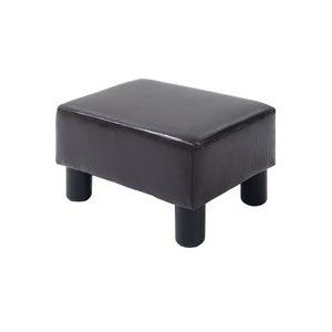 HOMCOM Fußhocker  Sitzhocker, Rechteckiger Ottoman, Fußstütze, Kunstleder, bis 100kg, für Wohnzimmer, Kaffee  Aosom