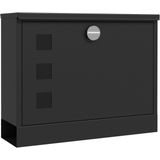 HOMCOM - Brievenbus - Zwart - Metaal - Afsluitbaar - Weerbestendig
