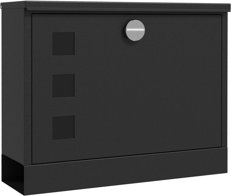 HOMCOM - Brievenbus - Zwart - Metaal - Afsluitbaar - Weerbestendig