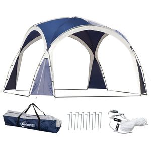 Outsunny tuinpaviljoen vouwpaviljoen 4 x 4 m pop-up tent partytent incl
