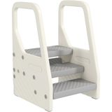 Aiyaplay - Tritthocker mit 3 Stufen, Kinderhocker Bad höhenverstellbar, Klohocker mit Anti-Rutsch, Badhocker für Kinder 2-5 Jahre, bis 30 kg