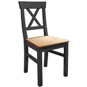 Woodroom Oslo stoel, hout, grijs, normaal